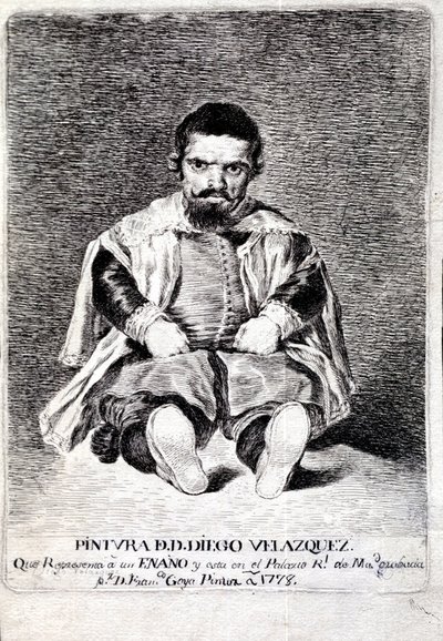 The Dwarf, Sebastián de Morra, at the Court of Felipe IV by Diego Velázquez
